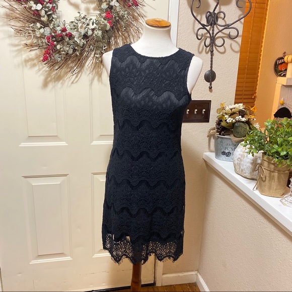 Beautiful Black Lace Stella Luce Evening Dress - Picture 2 of 8